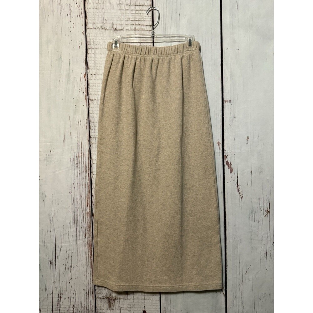 Bryn Walker Skirt Cotton Midi Maxi Long Sweater Rib Slit Pull On USA Size Small